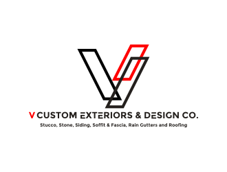 V Custom Exteriors & Design Co. logo design by protein