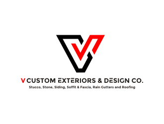 V Custom Exteriors & Design Co. logo design by protein