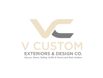 V Custom Exteriors & Design Co. logo design by tejo