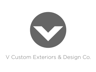 V Custom Exteriors & Design Co. logo design by xorn