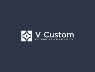 V Custom Exteriors & Design Co. logo design by violin