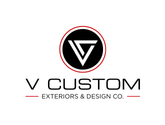 V Custom Exteriors & Design Co. logo design by GemahRipah