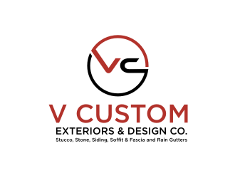 V Custom Exteriors & Design Co. logo design by tejo