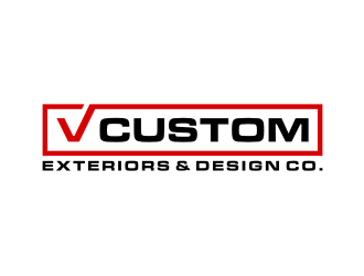 V Custom Exteriors & Design Co. logo design by puthreeone