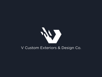 V Custom Exteriors & Design Co. logo design by violin