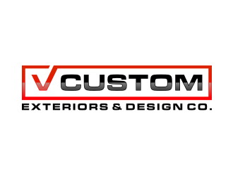 V Custom Exteriors & Design Co. logo design by puthreeone