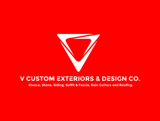 V Custom Exteriors & Design Co. logo design by protein