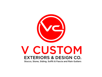 V Custom Exteriors & Design Co. logo design by tejo