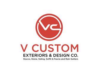 V Custom Exteriors & Design Co. logo design by tejo