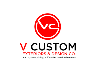 V Custom Exteriors & Design Co. logo design by tejo