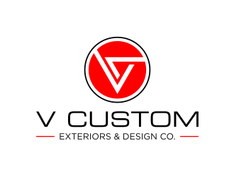 V Custom Exteriors & Design Co. logo design by GemahRipah