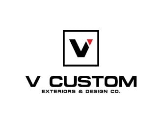 V Custom Exteriors & Design Co. logo design by maserik