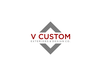 V Custom Exteriors & Design Co. logo design by haidar
