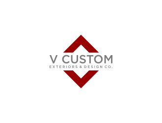 V Custom Exteriors & Design Co. logo design by haidar