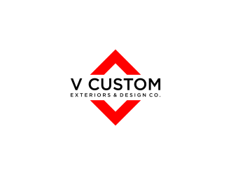 V Custom Exteriors & Design Co. logo design by haidar
