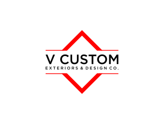 V Custom Exteriors & Design Co. logo design by haidar