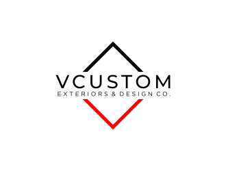 V Custom Exteriors & Design Co. logo design by haidar