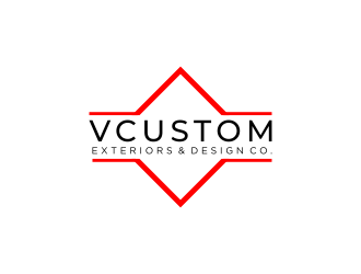 V Custom Exteriors & Design Co. logo design by haidar