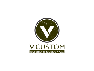 V Custom Exteriors & Design Co. logo design by pakderisher