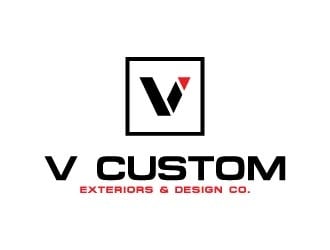 V Custom Exteriors & Design Co. logo design by maserik