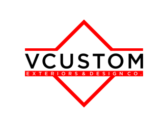 V Custom Exteriors & Design Co. logo design by haidar
