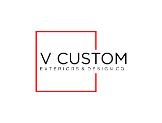 V Custom Exteriors & Design Co. logo design by haidar