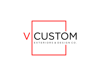 V Custom Exteriors & Design Co. logo design by haidar