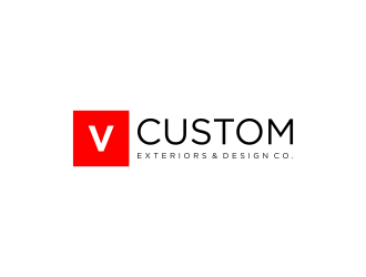 V Custom Exteriors & Design Co. logo design by haidar