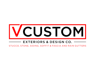 V Custom Exteriors & Design Co. logo design by haidar