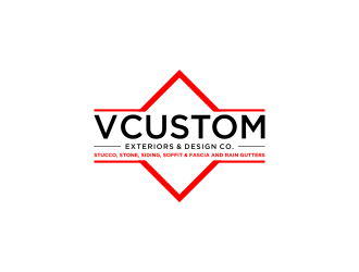V Custom Exteriors & Design Co. logo design by haidar