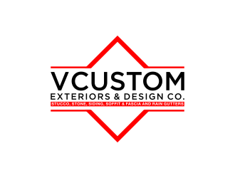 V Custom Exteriors & Design Co. logo design by haidar