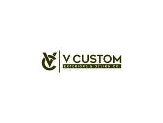 V Custom Exteriors & Design Co. logo design by pakderisher