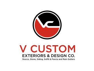 V Custom Exteriors & Design Co. logo design by tejo