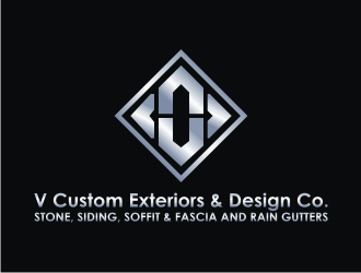 V Custom Exteriors & Design Co. logo design by rief