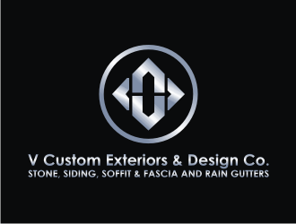 V Custom Exteriors & Design Co. logo design by rief