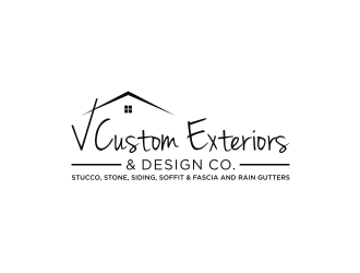 V Custom Exteriors & Design Co. logo design by clayjensen