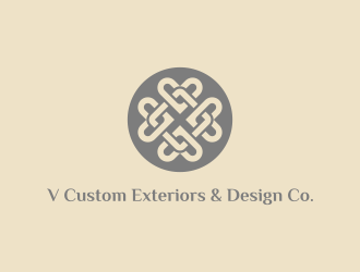 V Custom Exteriors & Design Co. logo design by goblin
