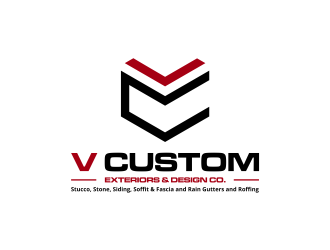V Custom Exteriors & Design Co. logo design by scolessi