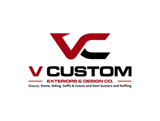 V Custom Exteriors & Design Co. logo design by scolessi