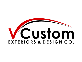 V Custom Exteriors & Design Co. logo design by puthreeone
