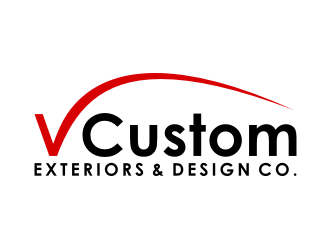 V Custom Exteriors & Design Co. logo design by puthreeone