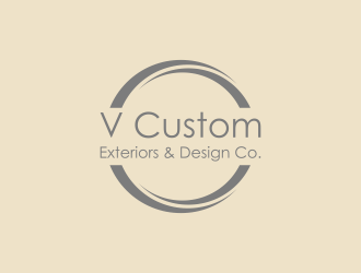 V Custom Exteriors & Design Co. logo design by InitialD