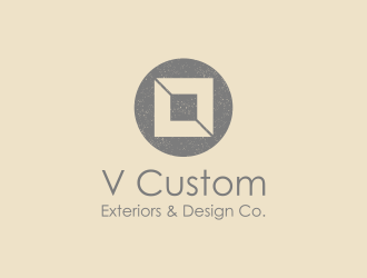 V Custom Exteriors & Design Co. logo design by InitialD