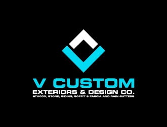 V Custom Exteriors & Design Co. logo design by wongndeso