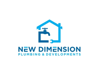 New Dimension Plumbing & Developments logo design by javaz