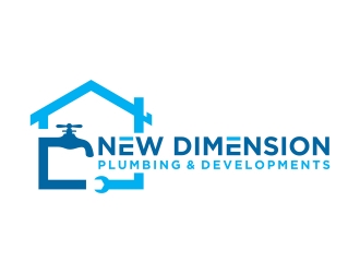 New Dimension Plumbing & Developments logo design by javaz