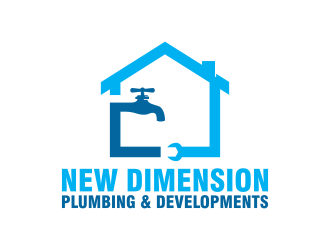 New Dimension Plumbing & Developments logo design by Kruger