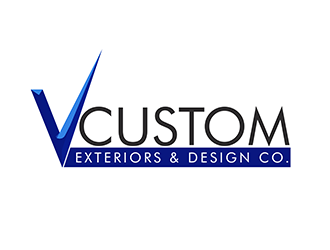 V Custom Exteriors & Design Co. logo design by 3Dlogos