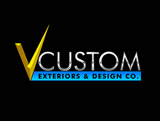 V Custom Exteriors & Design Co. logo design by 3Dlogos