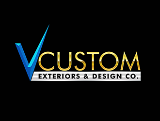 V Custom Exteriors & Design Co. logo design by 3Dlogos